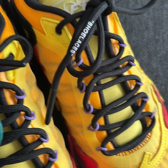 Vibrant Yellow and Red Sneakers - Picture 8 of 14